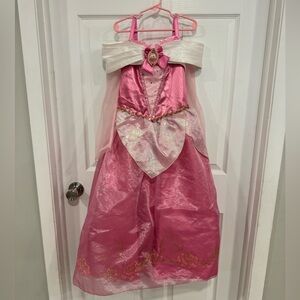 Disney Store Sleeping Beauty Princess Aurora Cosplay Dress Pink Size 7/8 EUC